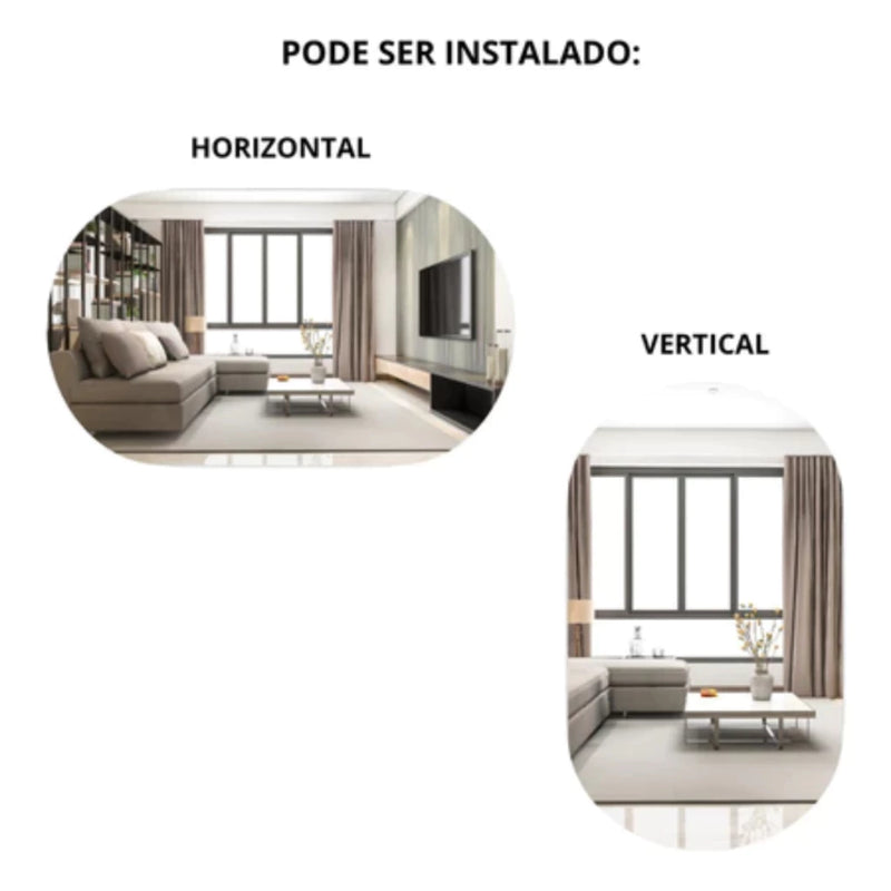 Espelho Pinterest 80x50 com Suporte e Moldura