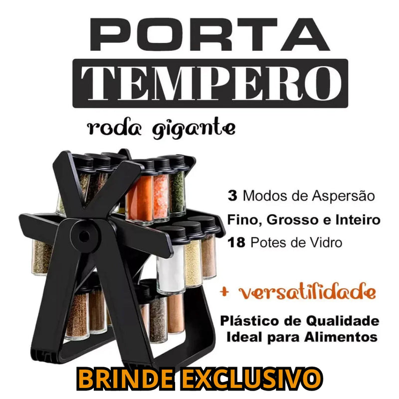 [Leve 2 Pague 1] Fruteira Articulada Multiuso 5 em 1 + BRINDE: Porta Tempero Giratório