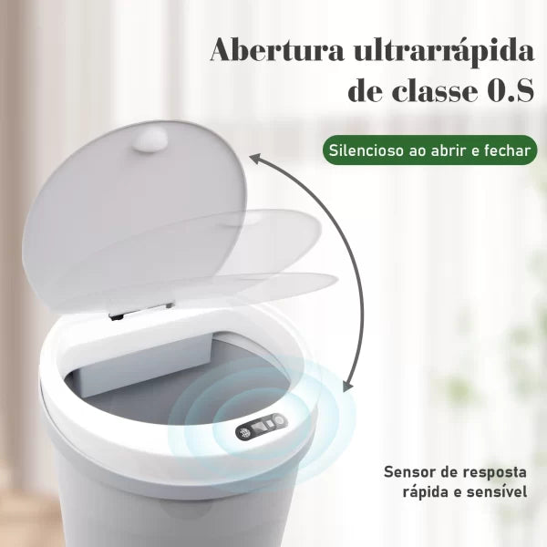 Lixeira de Indução Inteligente, com sensor de aproximação