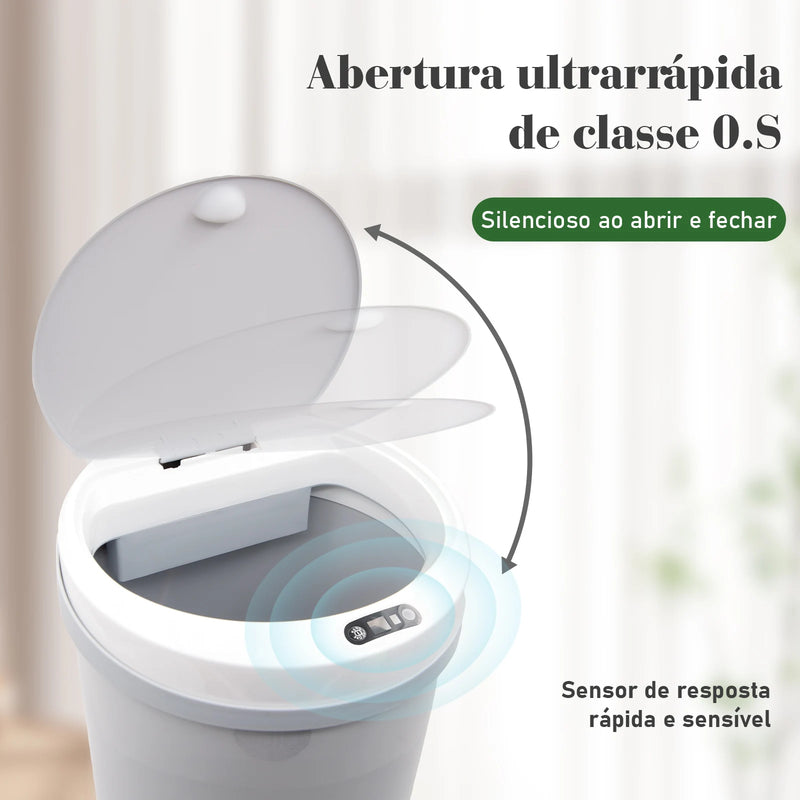 Lixeira de Indução Inteligente, com sensor de aproximação